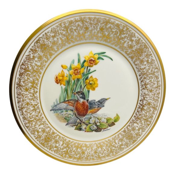 Boehm Birds by LENOX Eastern Phoebe & Robin 1977 Plates Annual limited Edition - Picture 8 of 15